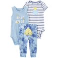 thumbnail image 1 of Carter's Baby Boy 3-Piece Bodysuit Pant Outfit Set (Wave Hello/Blue, 18 Months), 1 of 3
