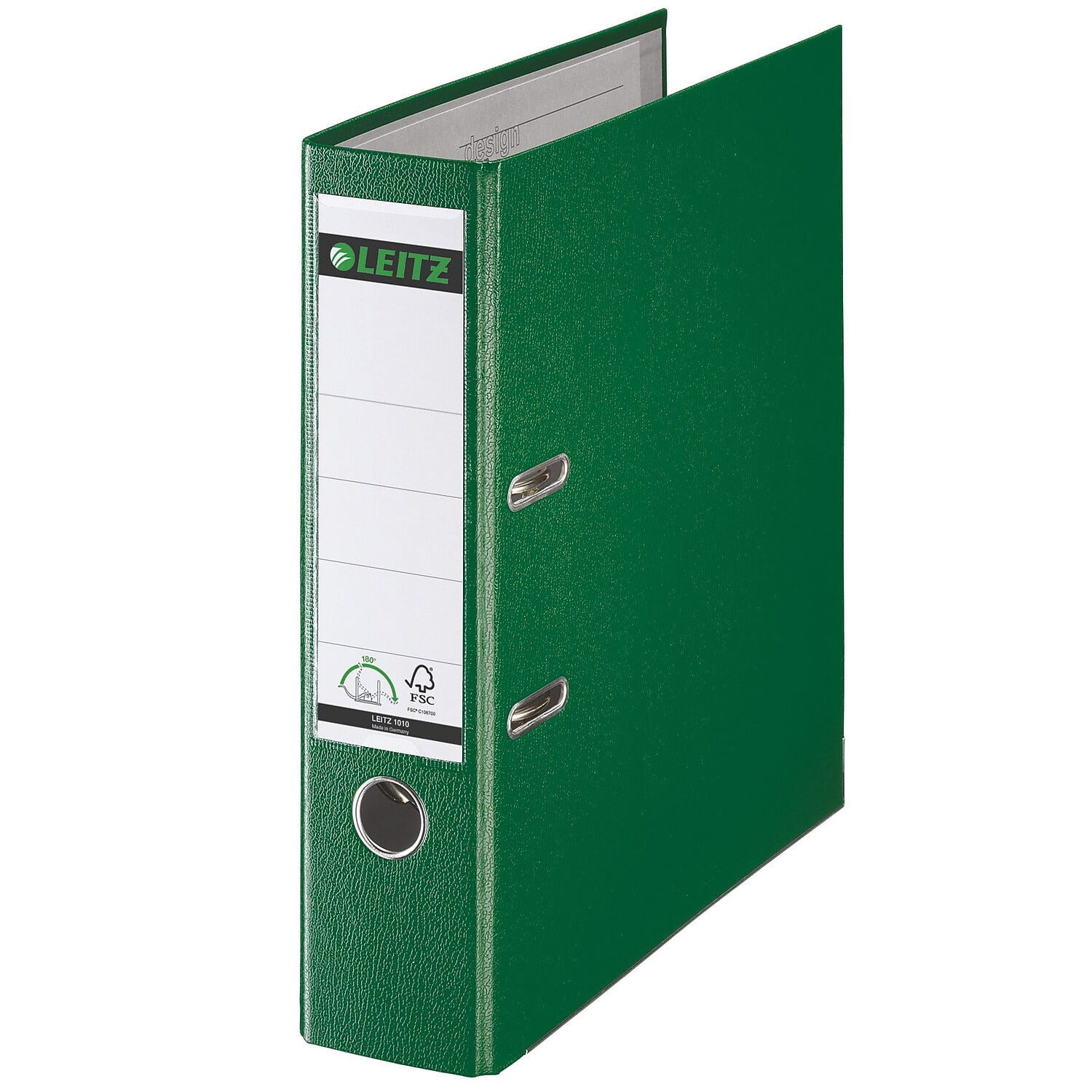 Leitz 180 Standard 2' 2-Ring A4 Binder Green (10105055) 1010-GR