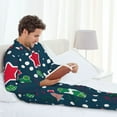 thumbnail image 6 of Picia Christmas Pattern Men’s Long-Sleeve Sleepwear Set - Soft 2-Piece Loungewear with Pockets, Comfy PJs for Relaxing Nights-Small, 6 of 7