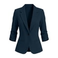 thumbnail image 5 of Cmfcve Women's Blazers 3/4 Sleeve One Button Lapel Collar Blazers Business Casual Suit Jackets with Pockets And Padded Shoulders, 5 of 8