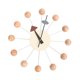 thumbnail image 4 of Reloj de pared con forma de bola Starburst, de mediados de siglo, silencioso, para colgar en la pared, para oficina y comedor. Bola de color madera, 4 of 9