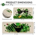 thumbnail image 3 of St. Patrick''s Day Cartoon Mouse Kitchen Rugs Set of 2, Shamrock Clover Top Hat Polka Dots Stripes Kitchen Mats Decor, Gold Irish Holiday Floor Door Mat Home Decorations -17x29 and 17x47 Inch, 3 of 6