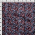 thumbnail image 4 of oneOone Cotton Silk Maroon Fabric Leaves Craft Projects Decor Fabric Printed By The Yard 42 Inch Wide, 4 of 6