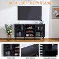 55" TV Stand for TVs up to 60 Inch MidCentury Modern TV Entertainment Center with