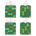 thumbnail image 2 of Naloa Pineapples1 Tissue Box CoverLeather Tissue Holder Square Facial Tissue Case Facial Paper Organizer Dispenser for Bathroom, Vanity Countertop, Tabletop, Car, 2 of 8