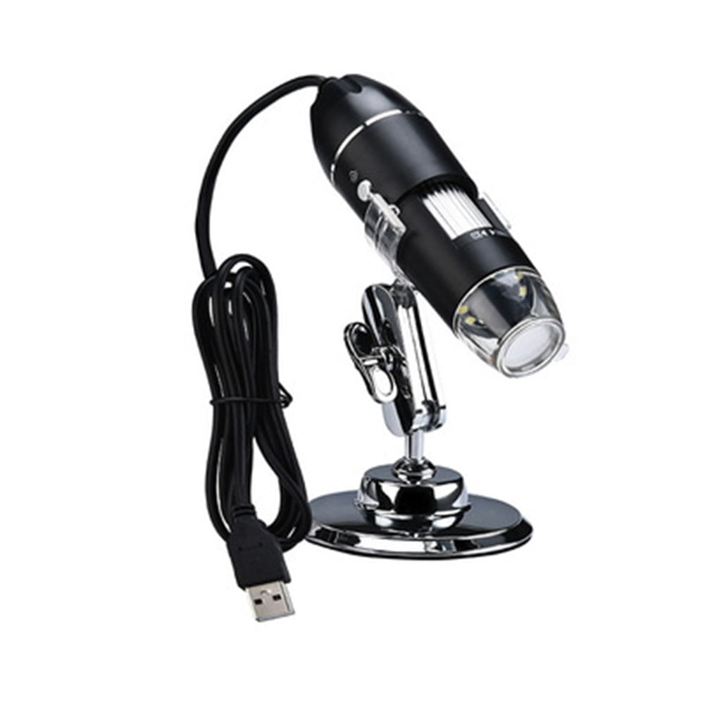 8 LED Wireless Digital Microscope 1600X USB Zoom Digital Magnifier Endoscope Handheld USB HD Inspection Camera Digital Microscope with Stand for Textile Jewelry Collections Piece Print Inspection 