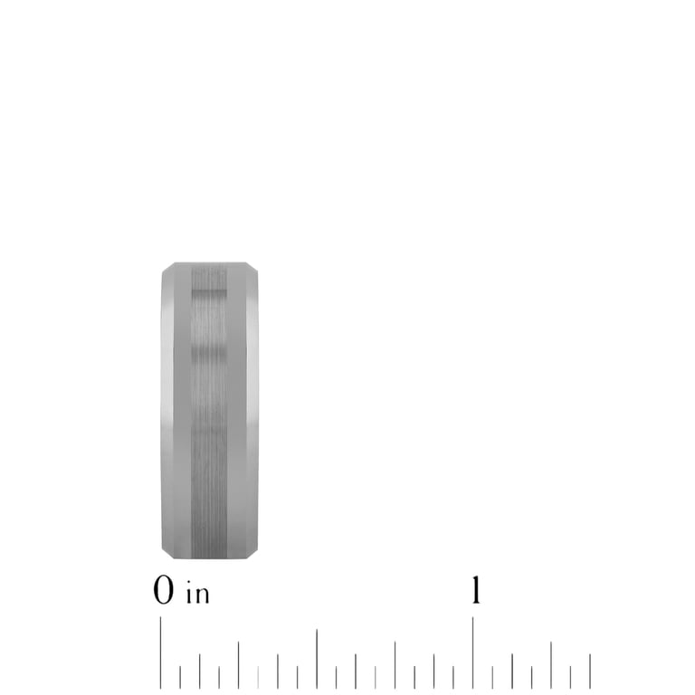 Brilliance Fine Jewelry Men's Beveled Tungsten Wedding Band photo 4