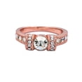 thumbnail image 3 of Rose Gold Plated Wedding Band Round Cubic Zirconia Ring, 3 of 4