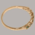 thumbnail image 5 of LBG British Made 18k Rose Gold Natural Diamond & Emerald Womens Promise Ring - 33 size options - Size 10.5, 5 of 9
