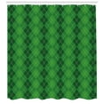 thumbnail image 3 of Ambesonne Irish Shower Curtain, Tartan Inspired Plaid, 69"Wx84"L, Green Dark Green Yellow, 3 of 3