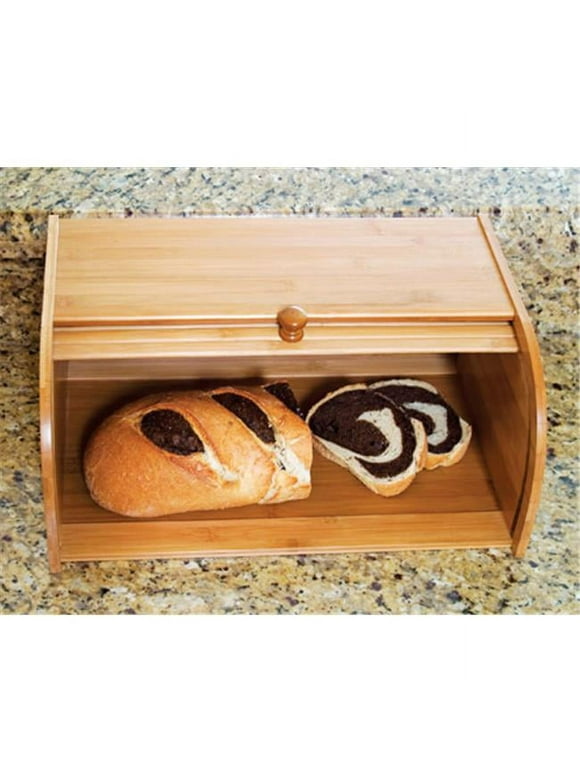 27.3 x 40 x 17.1cm Bamboo Rolltop Bread Box