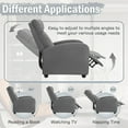 thumbnail image 5 of Vineego Massage Sofa Chair,Adjustable Fabric Recliner Home Theater Seating with Padded Backrest and Thick Seat Cushion ,Gray, 5 of 8
