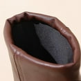 thumbnail image 4 of Brown Womens Fashion Boots With Square Toe And Thick Heel For Cold Weather, 4 of 9