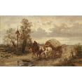 thumbnail image 2 of Ludwig Gedlek 14x11 Black Ornate Wood Framed Double Matted Museum Art Print Titled: On the Country Road, 2 of 5