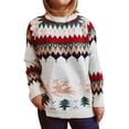 thumbnail image 1 of hirigin Women Christmas Sweater, Knit Pullover Long Sleeve Crew Neck Elk Winter Tops for Casual Daily, 1 of 9
