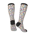 thumbnail image 4 of Balery Colorful Numbers Printed Novelty Socks Men's Women's Crew Socks Sports Socks Knee High Socks Cotton Socks Quirky and Cool Socks, 4 of 9