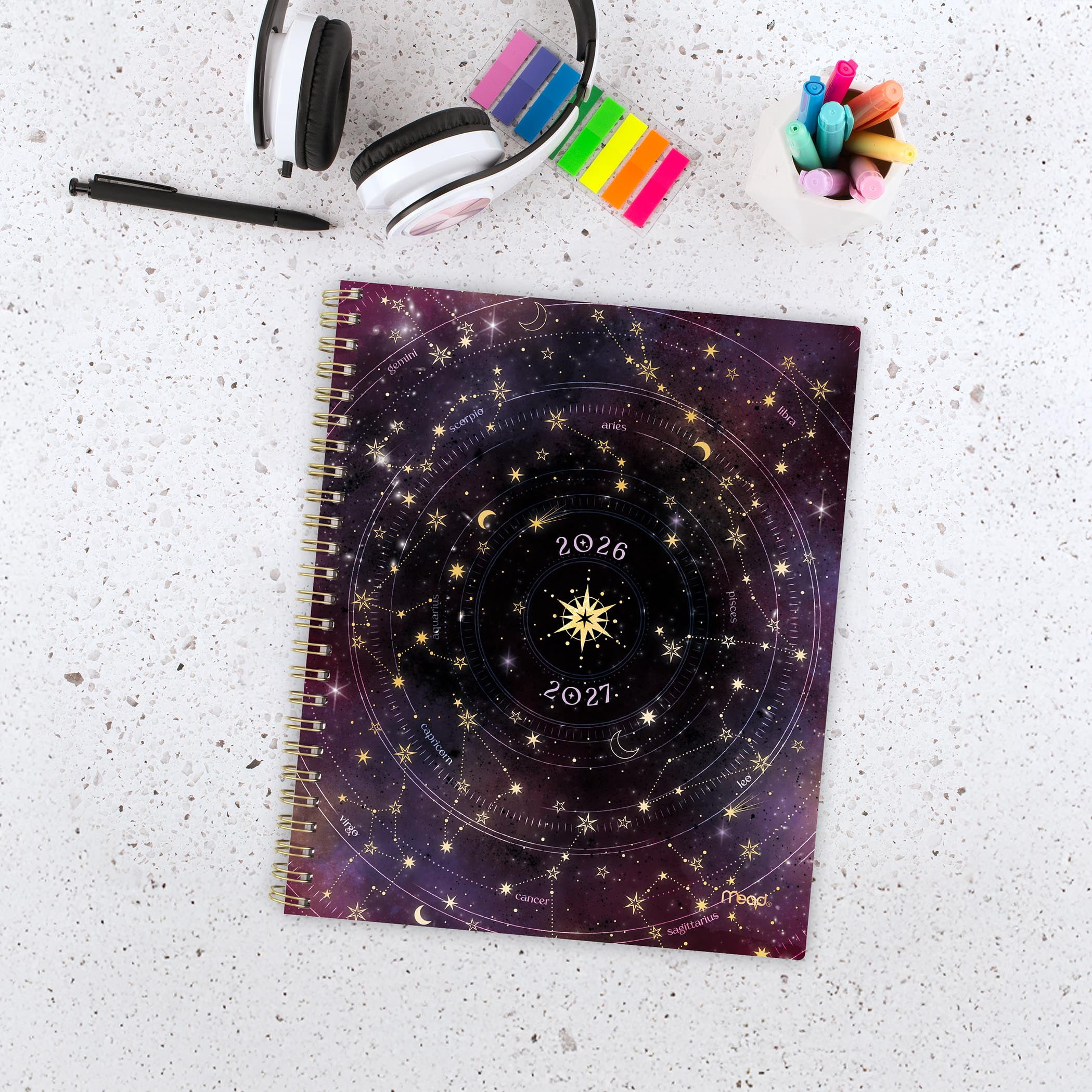 2026-2027 Mead Magic Stars Large Weekly and Monthly Academic Year Planner