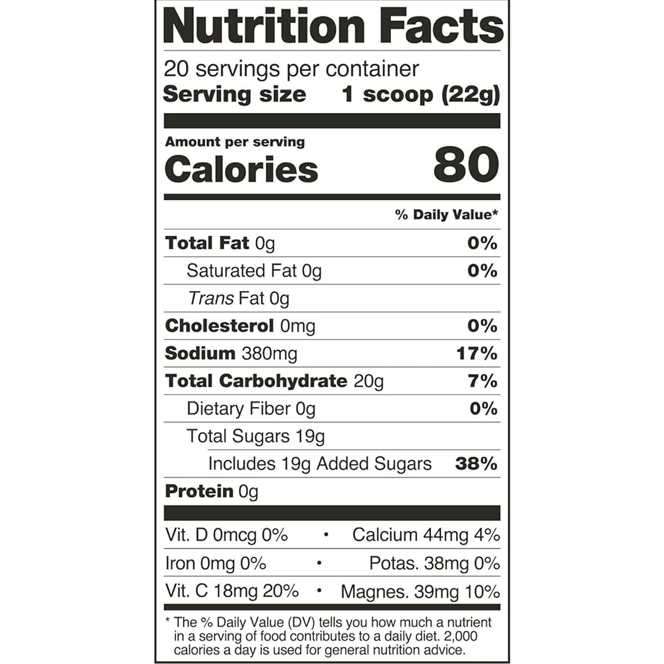 Hydration Sport Drink Mix - Lemon & Lime (15.5 Oz. / 20 Servings)