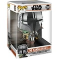 thumbnail image 2 of Star Wars The Mandalorian 10 Inch POP Vinyl Figure | Chrome Mandalorian w/ Child, 2 of 2