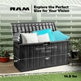thumbnail image 2 of Ram Quality Products Coffre de Terrasse de Rangement Extérieur pour Cour Arrière de 71 Gallons, Gris, 2 of 9