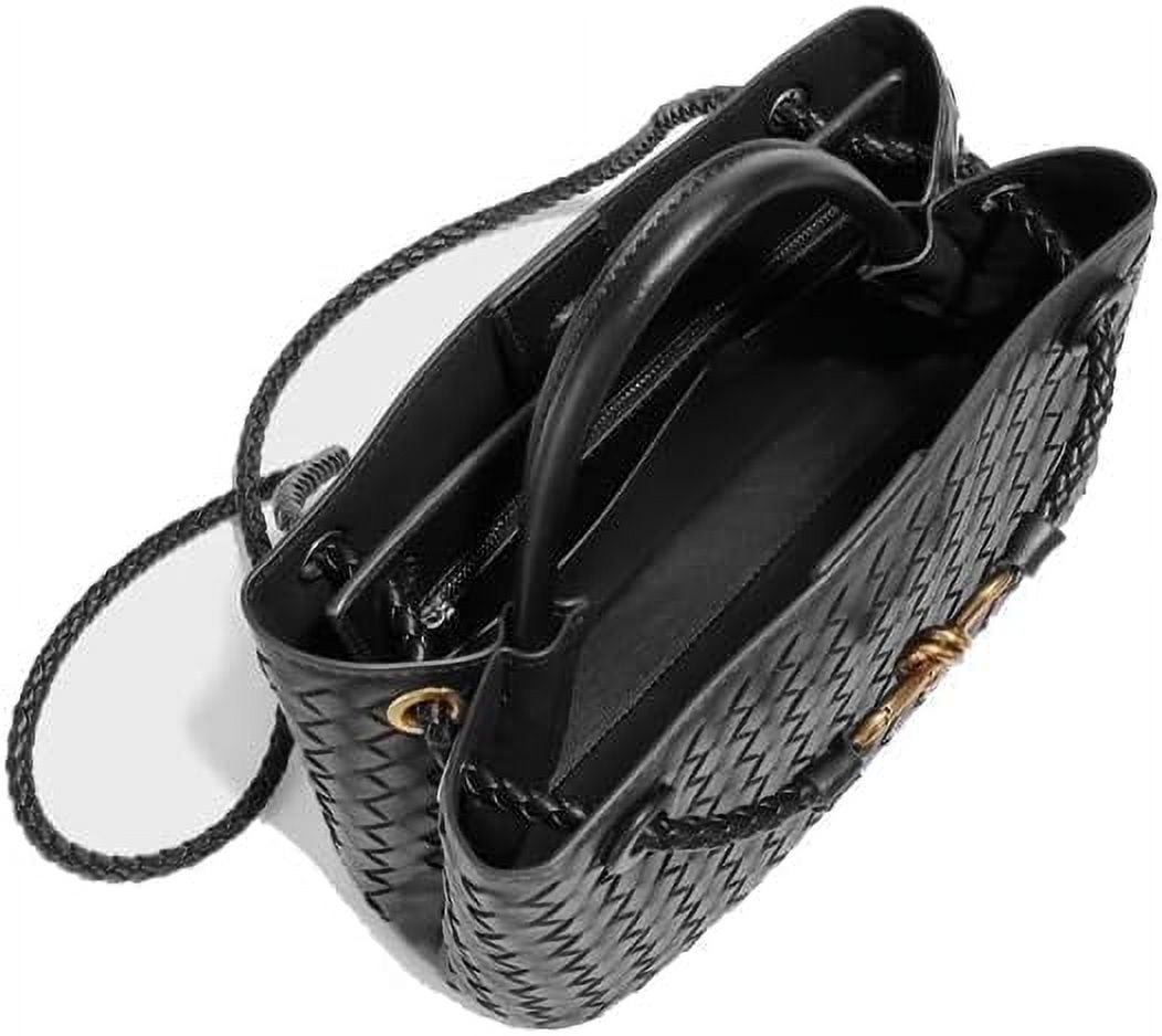 Woven Bags for Women Bowknot Tote Hobo Shoulder Crossbody Bags PU Leather Handwoven Woven Purse