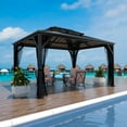 thumbnail image 3 of VEIKOUS 10 x 12ft Outdoor Hardtop Gazebo, Double Metal Roof Gazebo W/ Thickened Nettings for Patio, 3 of 6