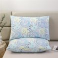 thumbnail image 2 of 100% Cotton Pillowcases Set of 2 Standard Size Boho Bohemian Pattern Pillow Cases Soft Breathable Cooling Pillowcase Decorative Pillow Cover (Standard, 20x26 Inches, Blue Paisley), 2 of 5