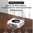 thumbnail image 3 of Reproductor de CD THINKYA Retro Wooden con Bluetooth y mando a distancia, 3 of 8