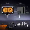 thumbnail image 2 of Reflector LED Nilight para motocicleta, color ámbar, de 3 pulgadas, 1070 lúmenes, 2 of 9