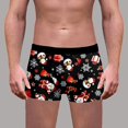 thumbnail image 2 of Wxolcjlv Christmas Boxer Bfriefs For Men Soft Comfort Breathable High Elasticity Underpants Wtih Cartoon Graphic Novelty Gift Black L, 2 of 6