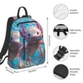 thumbnail image 2 of Yiaed Cute Underwater Axolotl Print Lightweight Backpack Travel Backpacks Hiking Daypack for Women Men, 2 of 5