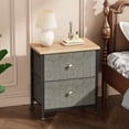 thumbnail image 3 of CONCETTA 2-Drawer Fabric Storage Dresser, Nightstand for Bedroom, Closet, Storage Furniture for Adults, Dark Green, 3 of 7