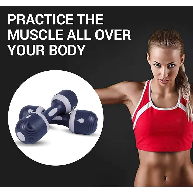 NiceC Adjustable Dumbbell Weight Pair 5 in 1 Weight Options Non Slip Neoprene Hand All purpose Home Gym Office 11Lb Dark Purple Pair