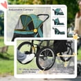 thumbnail image 6 of PawHut Pet Stroller for Small Dogs and Medium Dogs, Foldable Cat Pram, Dog Pushchair with Adjustable Canopy, 3 Big Wheels, Dark Green, 6 of 9