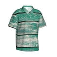 thumbnail image 2 of Daiia Old Green Wooden Hawaiian Shirt for Men Gentle Cotton Regular Short Sleeve Casual-Large, 2 of 9