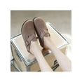 thumbnail image 4 of Suede Clogs Leather Mules Cork Footbed Sandals With Arch Support Trendy Sandals, 4 of 5