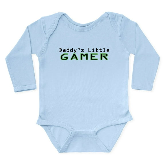 CafePress - Daddy's Little Gamer Body Suit - Long Sleeve Cotton Baby Bodysuit