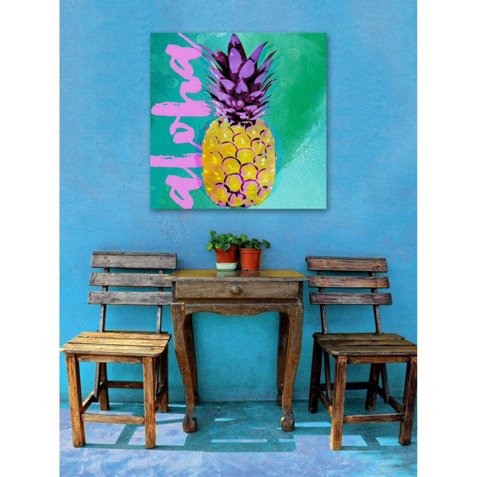 Marmont Hill 'Pineapple Aloha' by Rick Martin Painting Print on Wrapped Canvas