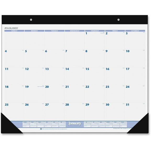 At-A-Glance Monthly Two-color Desk Pad