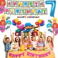 thumbnail image 5 of Suministros de fiesta de cumpleaños de Pocoyó azul de dibujos animados para niños, póster de juego, Fondo de fotografía, globos, adorno de pastel para niños, regalos, 5 of 5