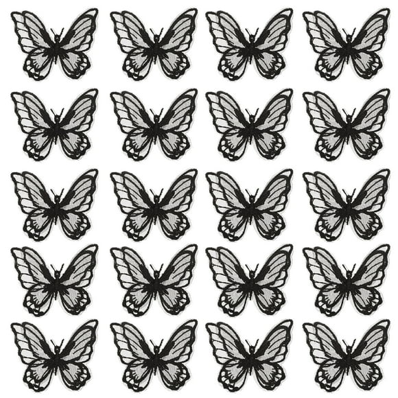 CIMAXIC 20Pcs Embroidery Patches Embroidered Patches Clothing Sewing Decor,2.36"X1.77"X0.04"