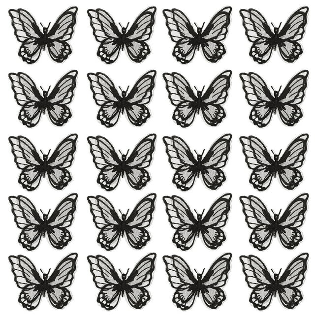 CIMAXIC 20Pcs Embroidery Patches Embroidered Patches Clothing Sewing Decor,2.36"X1.77"X0.04"