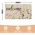 thumbnail image 3 of Easter Door Mat,Spring Bunny Floral Flower Indoor Outdoor Non-Slip Doormat,Entryway Front Porch Easter Rabbit Welcome Door Mat Colorful for Entrance Decor 30" x 17", 3 of 6