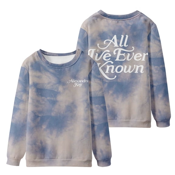 Alexandra Kay Merch Digital printed fashionable off shoulder round neck long sleeved sportswear for street wear