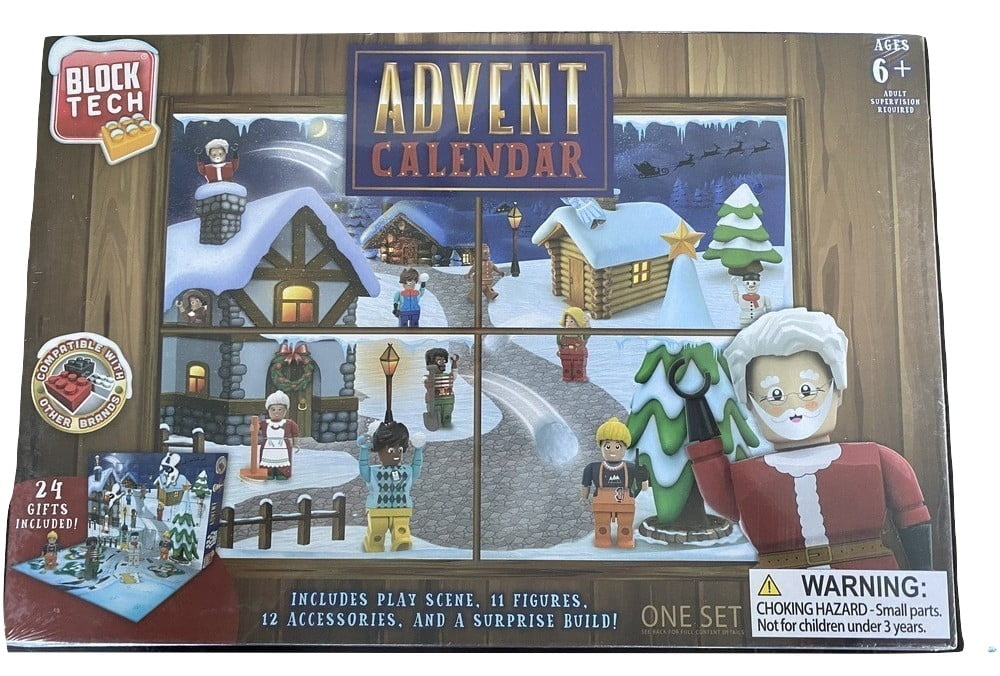 Block Tech Advent Calendar with Play Scene, 11 Figures, 12 Accessories and  a Surprise Build - Walmart.com