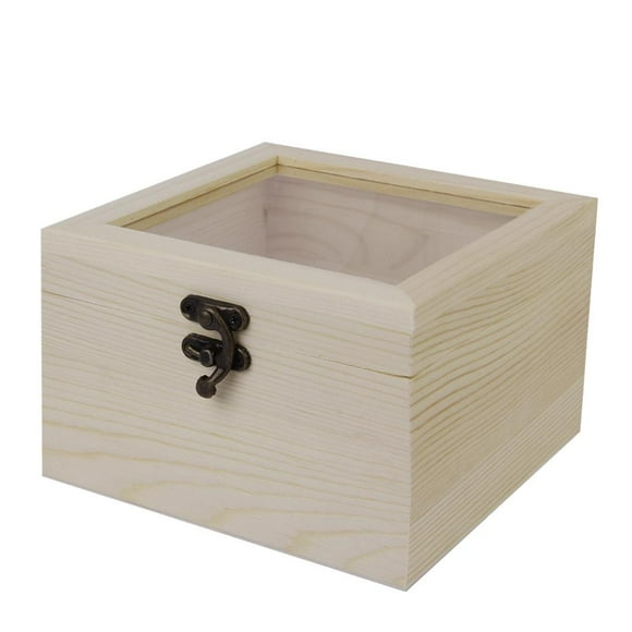 Wooden Box Hinged Lid