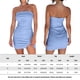thumbnail image 2 of Vestido Tubo Superior Vestido ajustado para mujer Mini vestido sexy asimétrico Slim Fit Traje de fiesta sin espalda Ygjytge Celeste L para Mujer, 2 of 6
