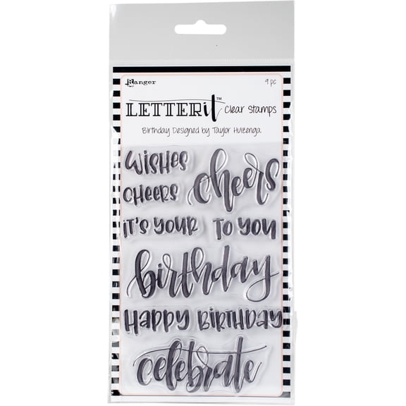 Ranger Letter It Clear Stamp Set 4"X6"-Birthday