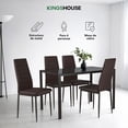 thumbnail image 2 of Juego De Comedor 4 Sillas y Mesa De Vidrio Templado Lexus marron 5, 2 of 8