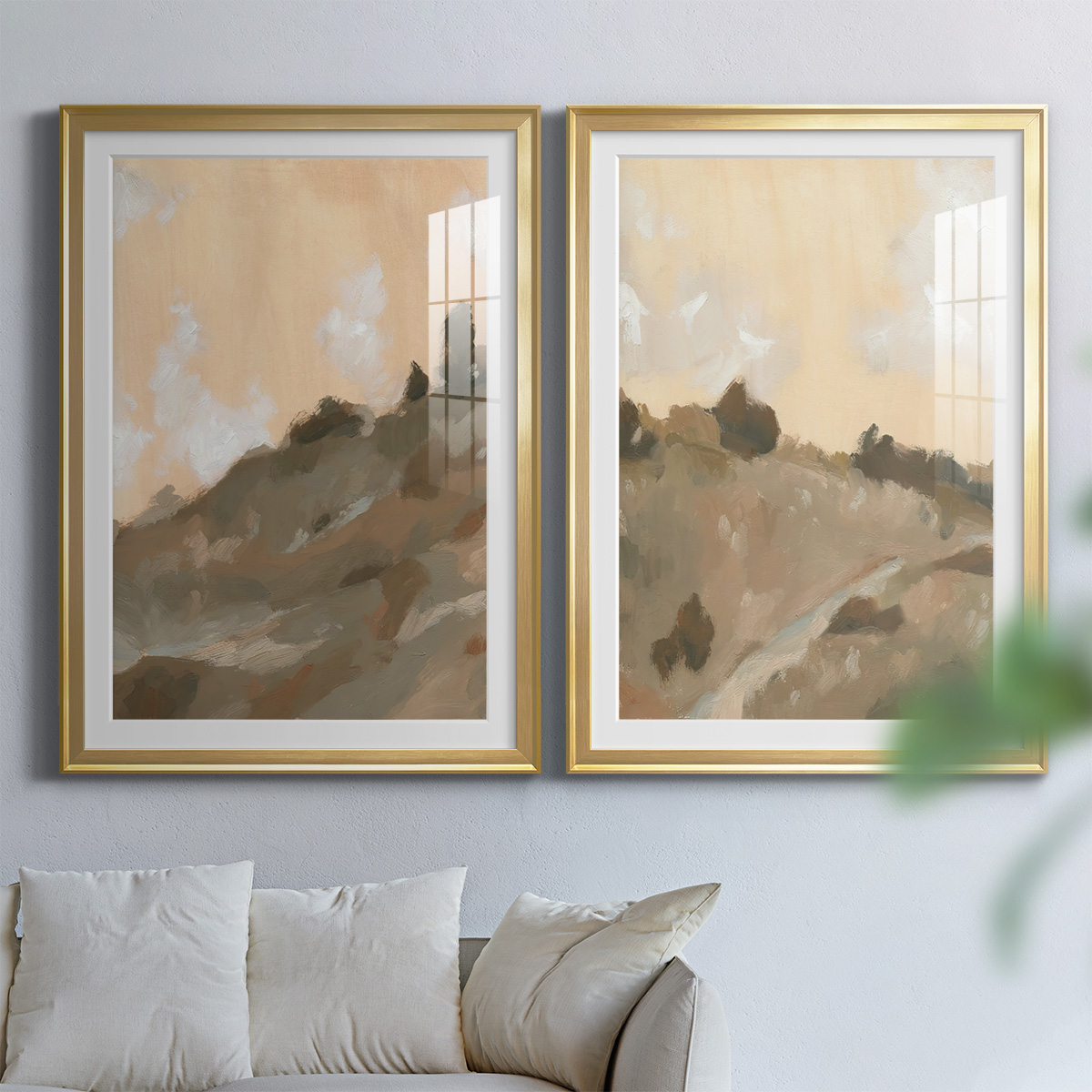Wexford Home Hillside Walking Path III Premium Framed Print, 30.5" x 42.5" - Ready to Hang, Gold (Set of 2)